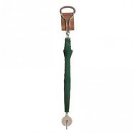 Classic Canes 3 in 1 Country Green Umbrella Leather Seat Stick with Rubber Tip